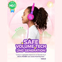 iClever - Cat Ear Kids Headphones with LED Lights, 85dBA Volume Limit, Foldable Design
