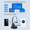 Huakua - Bluetooth Wireless Headset with Noise Cancelling, Mute Function, Clear Sound