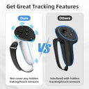 Amvr - Non-Slip Silicone Controller Grips for Meta/Oculus Quest 3, Adjustable Hand Strap