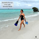 Khroom - Adjustable Snorkel Fins for Adults & Kids, Lightweight, Short Diving Flippers