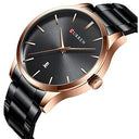 XIRUVE - Waterproof Quartz Watch for Men, Stainless Steel Strap, Minimalist Design