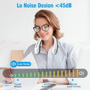 Tiazhan - Bladeless Neck Fan, USB Rechargeable, 3 Speed, 360° Airflow