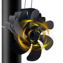 Rinobels 6 Blades Heat Powered Wood Stove Fan for Efficient Heating