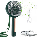 Stay cool with the Vkusra Portable Handheld Fan featuring USB rechargeable battery, 4 wind speeds, and adjustable head for travel, home, and outdoor use.