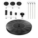 Jsdoin - Solar Water Pump with 1.4W Power, 6 Nozzles, 4 Fixed Holders