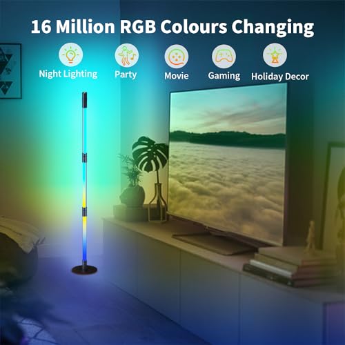 BRIMAX - RGBWIC Smart Corner Floor Lamp with 16 Million Colors & Music Sync