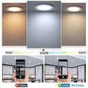 Eande - 10 x 5W LED Recessed Spotlights, IP44 Waterproof, Cool White 6500K