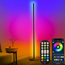 Illuminate your space with Deeprbling RGB Floor Lamp featuring music sync, remote control, and 16 million colors. Perfect for mood lighting in any room.