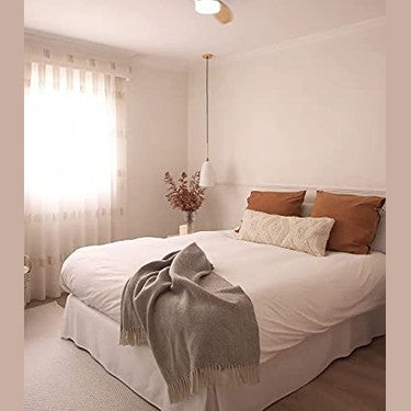 Create - Windcalm Ceiling Fan with Light, Natural Wood, 40W, Quiet, Ø132 cm, 6 Speeds, 3 Light Temperatures, Summer-Winter Mode
