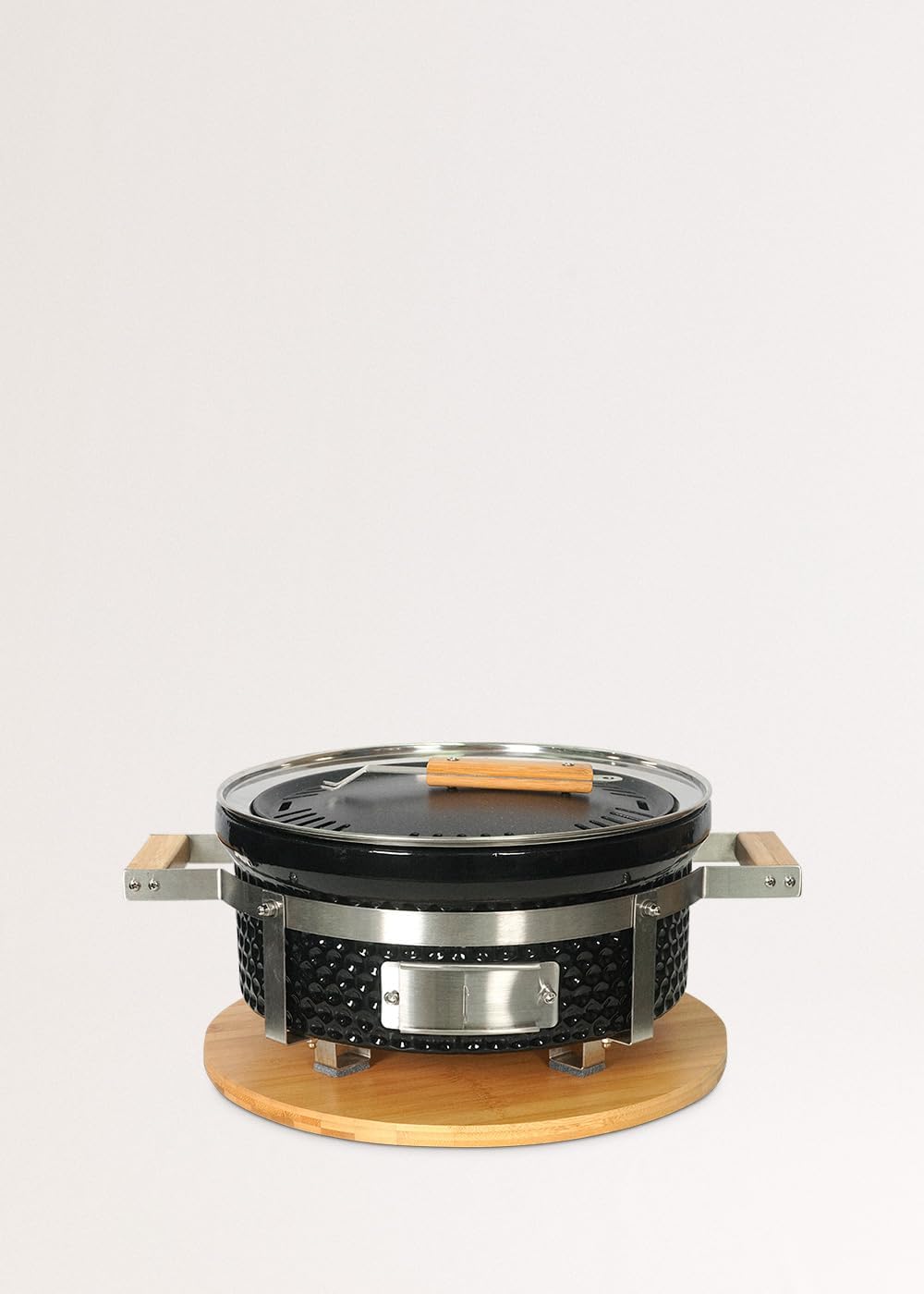 CREATE Kamado Hibachi-Barbecue, Round Smoker, Black