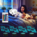 Fullosun - 3D Train Night Light for Kids, 16 Color Changing Lamp with Remote Control, Creative Christmas Birthday Gifts, Home Decor