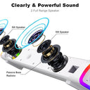 Soulion - Bluetooth Computer Speakers with 6 LED Modes, USB Powered Sound Bar