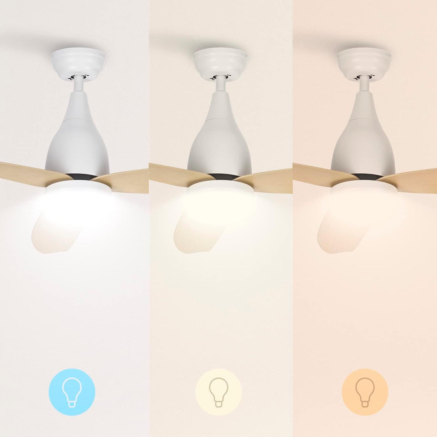 CREATE WINDHELIX Ceiling Fan with White Light