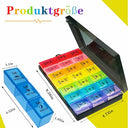 ZVZM - Weekly Pill Box with 7 Compartments, Portable Daily Tablet Holder