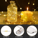 Forepin - 20 Pack Battery Operated Fairy Lights, 1M Warm White, Waterproof Copper Wire for Indoor & Outdoor Decor