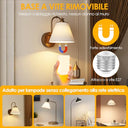 Birnetek - E27 LED Bulb 6W USB-C Rechargeable, Remote & Touch Control, Dimmable with Timer, Emergency Light, 2-Pack