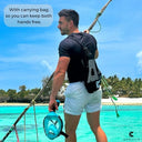 Khroom - Adjustable Snorkel Fins for Adults & Kids, Lightweight, Short Diving Flippers