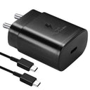 Ailkin - 25W Super Fast C-Type Charger with Cable for Samsung Galaxy Series Black