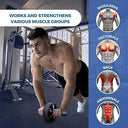Mobiclinic - Ab Wheel Roller Set with Knee Mat for Core Training, Max 150 kg