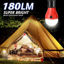 Pemotech - 6 Pcs Camping Lights Set, 5 LED & 1 RGB, Portable Lantern with Clip Hook