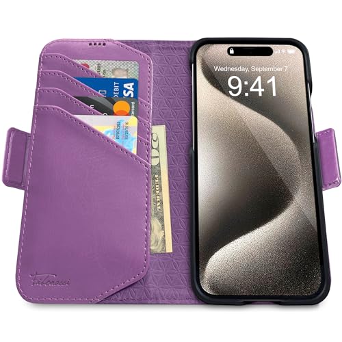 Dreem - Fibonacci Compatible iPhone 15 Pro Max Wallet Case, Shockproof Folio, RFID Protection