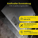 Bomann - DU 7605 G Vertical Cooker Hood with Sensor & Touch Control, Auto-Open, Black