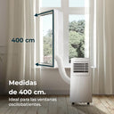 Cecotec - Universal Insulating Window Cover for Portable ACs, 400 cm, 100% Polyester, Durable & Easy to Install