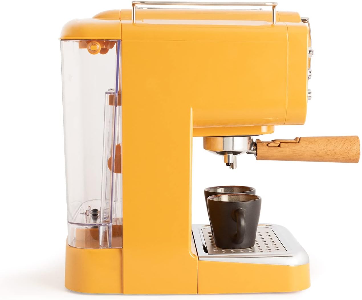 THERA RETRO / Mustard and Wood Espresso Coffee Machine