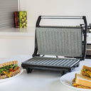 Cecotec - 700W Countertop Griddle with Rockstone Siding, Compact Design