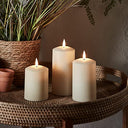 Set of 3 Waterproof Flameless LED Pillar Candles with Remote Control