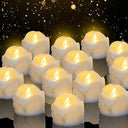 Illuminate your celebrations with Daphomeu's 14 LED Flickering Tealight Candles. Ideal for Halloween, Christmas, weddings, and more. Safe and enchanting!