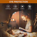 IZELL - Dimmable LED Reading Lamp with 3 Modes, 10 Brightness Levels, Eye Protection, Flexible Gooseneck