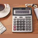 Fuyufu - 12-Digit Desktop Calculator with Dual Power, Solar & AA Battery