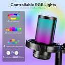 Maono - USB Gaming Microphone with Noise Cancellation, RGB Lights, Mute & Gain