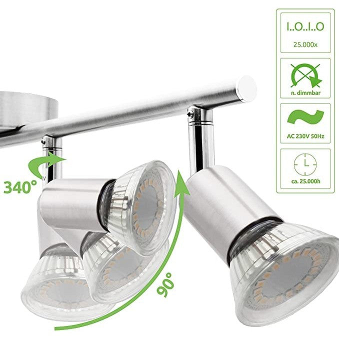 Lumare - 5W GU10 LED Ceiling Light | 400lm | Warm White | 120° Beam Angle