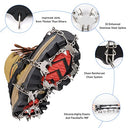 Bluever - 32 Teeth Ice Traction Cleats for Anti-Slip Walking, Hiking, Climbing