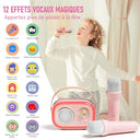 Etpark - Children's Karaoke Microphone with 2 Mics, 5 Rhythm Lights & 12 Voice Effects