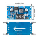 Jtarea - LM2596 DC-DC Buck Converter 2A Adjustable Voltage Regulator with LED Display (Pack of 3)