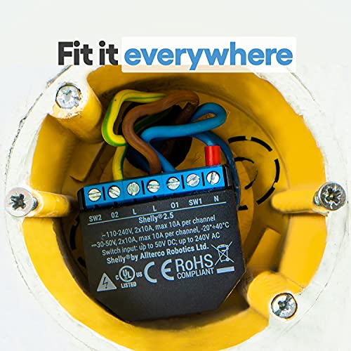 Shelly - 2.5 Double Relay Switch & Roller Shutter Retrofit Relays