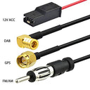 Eightwood - DAB+ Car Radio Aerial Splitter with SMB/SMA Adapter & 500cm Cable