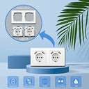 Kaifire - Schuko USB Double Socket, System 55 Pure White, Complete Set