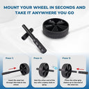 Mobiclinic - Ab Wheel Roller Set with Knee Mat for Core Training, Max 150 kg