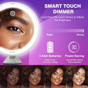 Auxmir - 20X Magnifying Lighted Vanity Mirror with Suction Cup & Tweezers