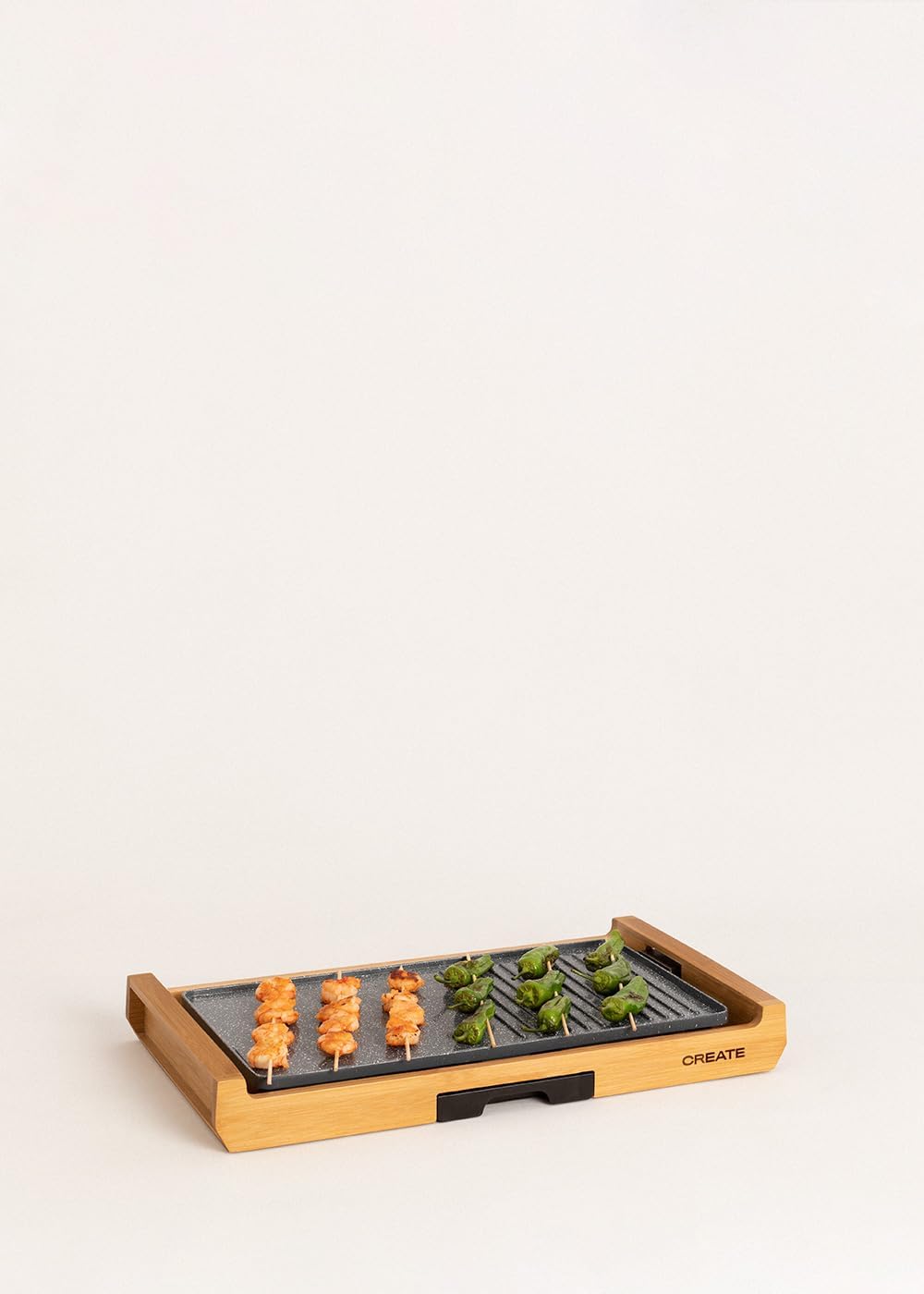 CREATE Stone Flat Bamboo Electric Grill 1800W