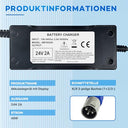 Yzpower - 24V Electric Wheelchair Charger with 3 Pin XLR Connector, Lead Acid Compatible