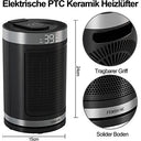 Fenshine - 1500W Ceramic Fan Heater with Remote, Portable, Quiet, Programmable