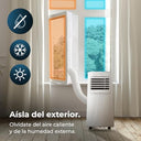 Cecotec - Universal Insulating Window Cover for Portable ACs, 400 cm, 100% Polyester, Durable & Easy to Install