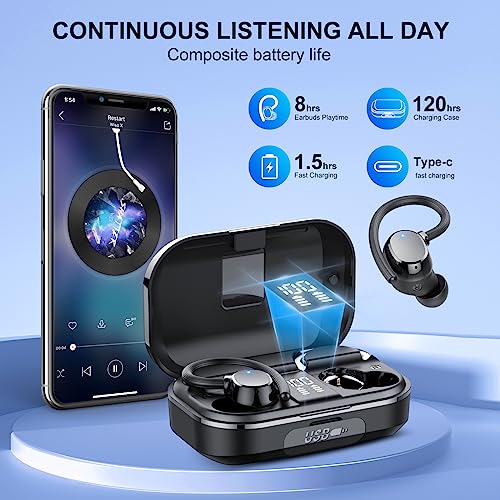 Auriculares - Bluetooth Wireless Headphones With 120 Hours Playback And HD Mic
