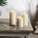 Lights4fun - Set of 3 Waterproof Flameless LED Pillar Candles with Remote Control