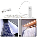 Illuminate your space with Wobane's LED Strip featuring a motion sensor. Perfect for wardrobes, cabinets, and stairs. Rechargeable, 6000K white light.